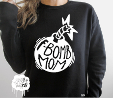 F-Bomb mom Fleece crewneck pullover