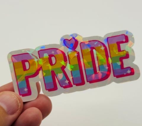 PRIDE Rainbow Words - Bold LGBTQ+ Pride Sticker