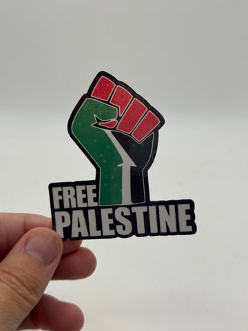 Free Palestine - Raised Fist Solidarity Sticker