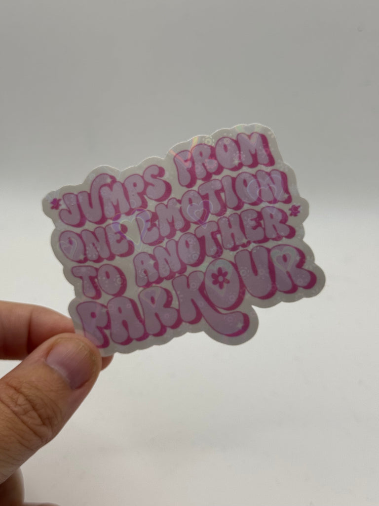 Jumps From One Fixation to Another Parkour - ADHD Sticker