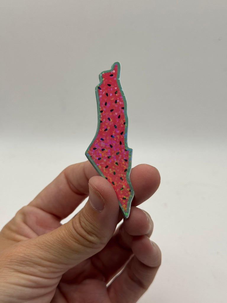 Free Palestine - Watermelon Map Solidarity Sticker
