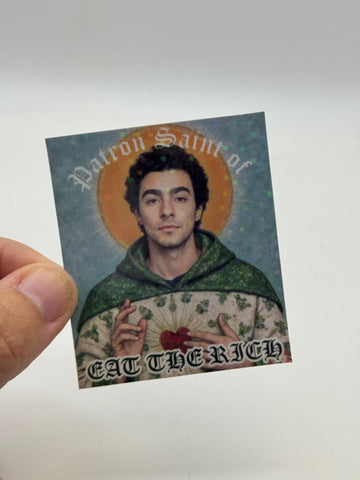 Patron Saint of Eat the Rich - Political Activism Sticker