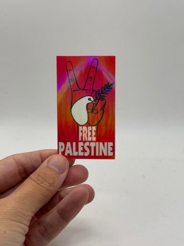 Free Palestine - Peace Dove Solidarity Sticker