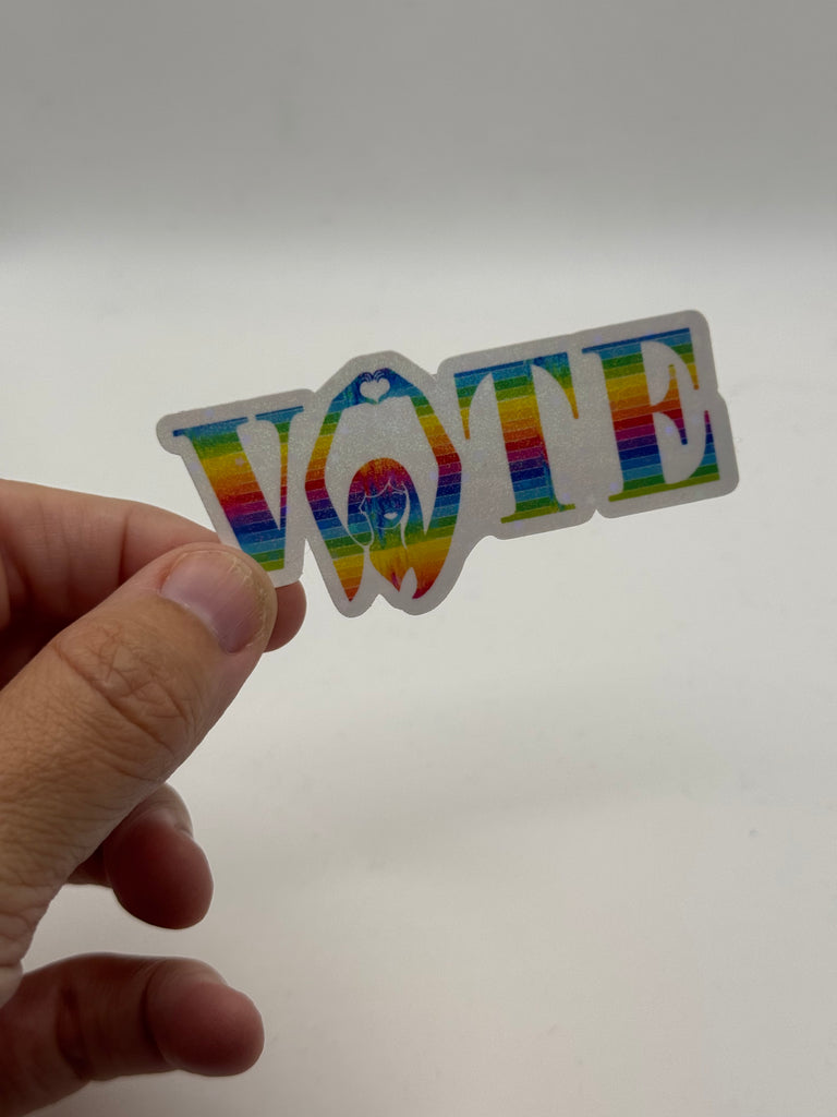 VOTE - Rainbow Pride LGBTQ Activism Sticker