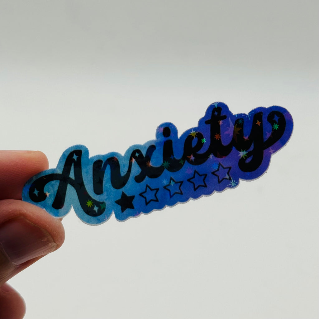 Anxiety - 1 Out of 5 Stars Mental Health Sticker