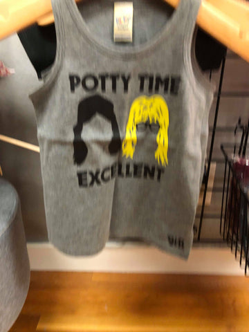 POTTY TIME DARK H GRAY TANK