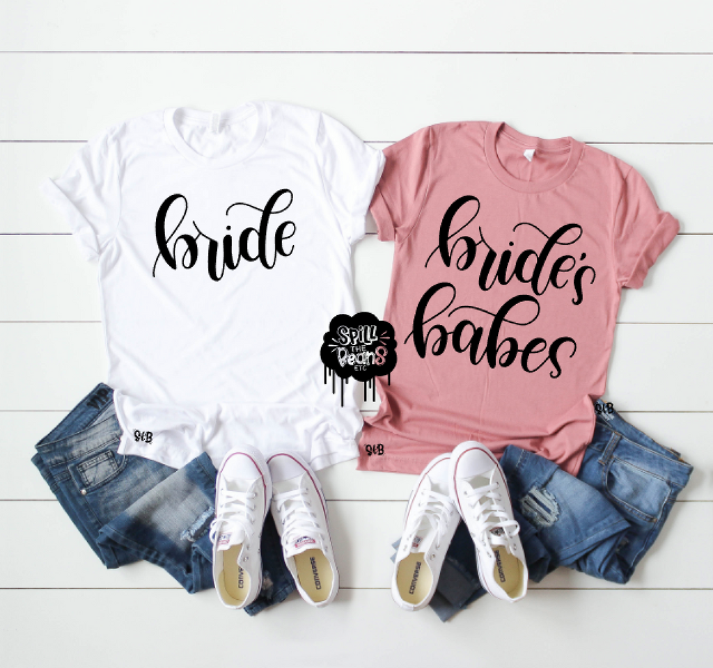 Bride + Bride's Babes Bachelorette Party Girls Trip Shirts