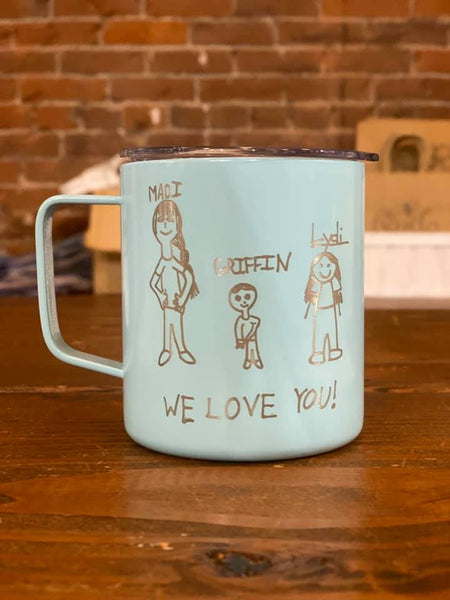 Custom Kids Artwork/Handwriting Engraved Cup