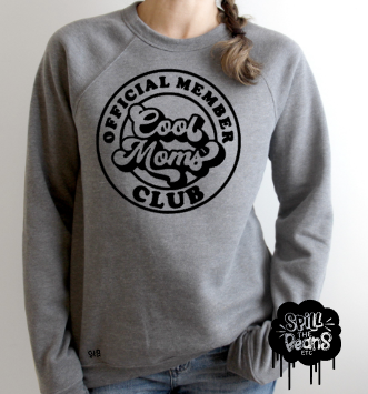 Cool Moms Club Full Design Fleece crewneck pullover