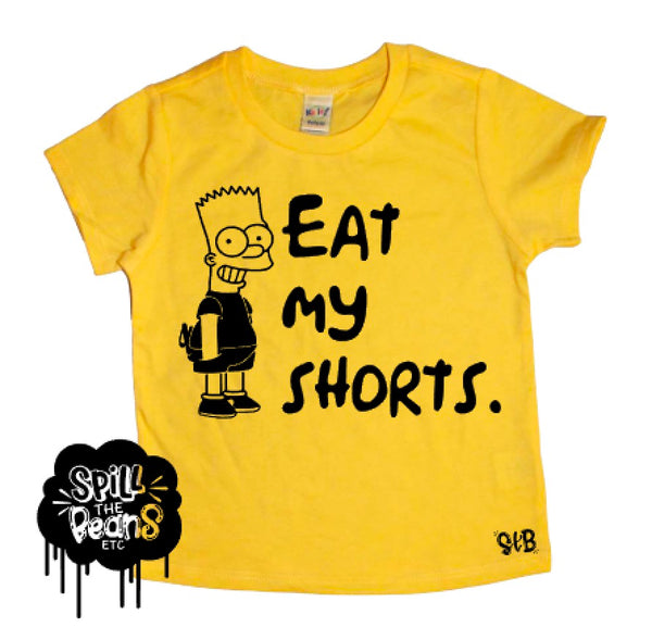 Eat My Shorts Bart Simpson Kids Tee