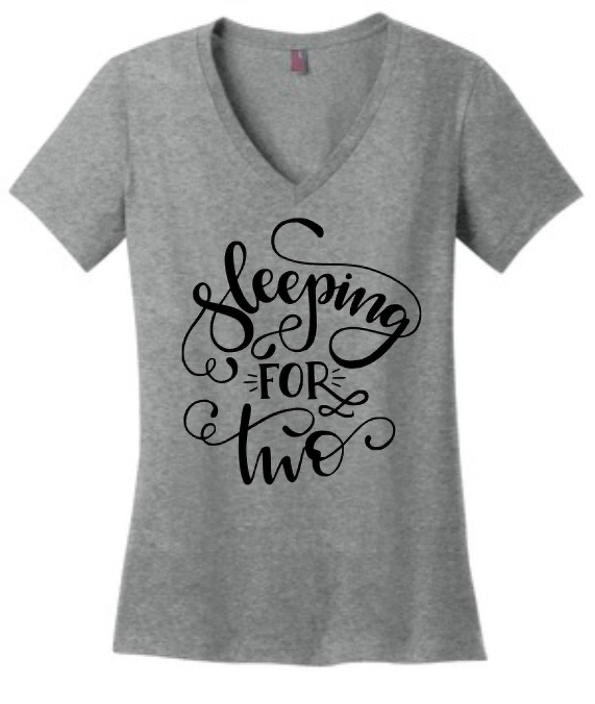 Sleeping for Two pregnancy Announcement V-Neck  or Tank