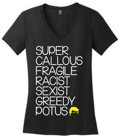 Super Callous Fragile Racist Sexist Greedy Potus Dump Trump Tee or Tank