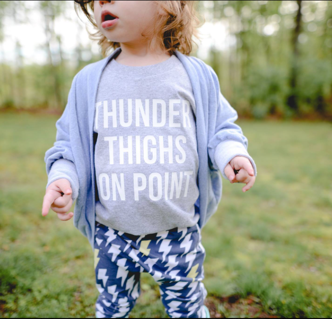 Thunder Thighs Kids Tee or Infant Bodysuit