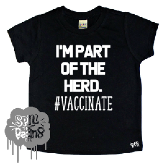 I'm Part of the Herd #vaccinated with Donation to Unicef for Global Immunization Bodysuit or Tee