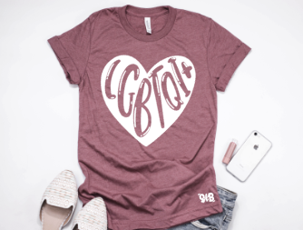 LGBTQI+ Heart Adult Tee or Tank