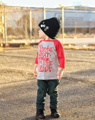 Look What You Did You Little Jerk! Christmas Raglan Tee