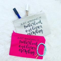 Just Winging It Motherhood Makeup Bag