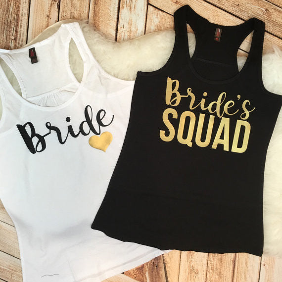 Bride Squad Bachelorette Party Tanks or Tees