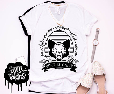 Powerful Women Empower Women Adult Tee Or Tank BLACK INK ONLY