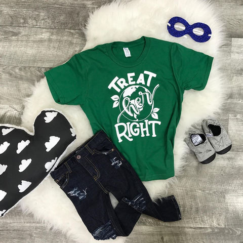 Treat Her Right Planet Earth Kid's Shirt