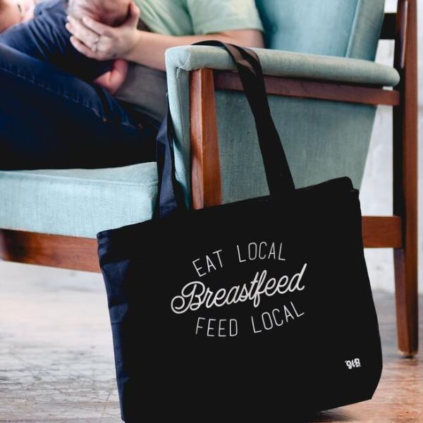 Eat Local Feed Local Breastfeed Canvas Bag