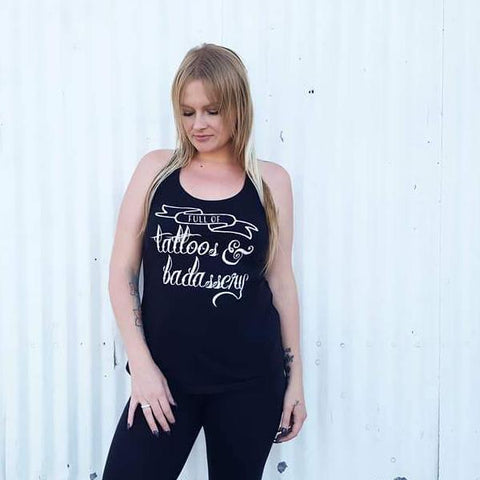 Full Of Tattoos And Badassery Adults Funny Tank or Tee