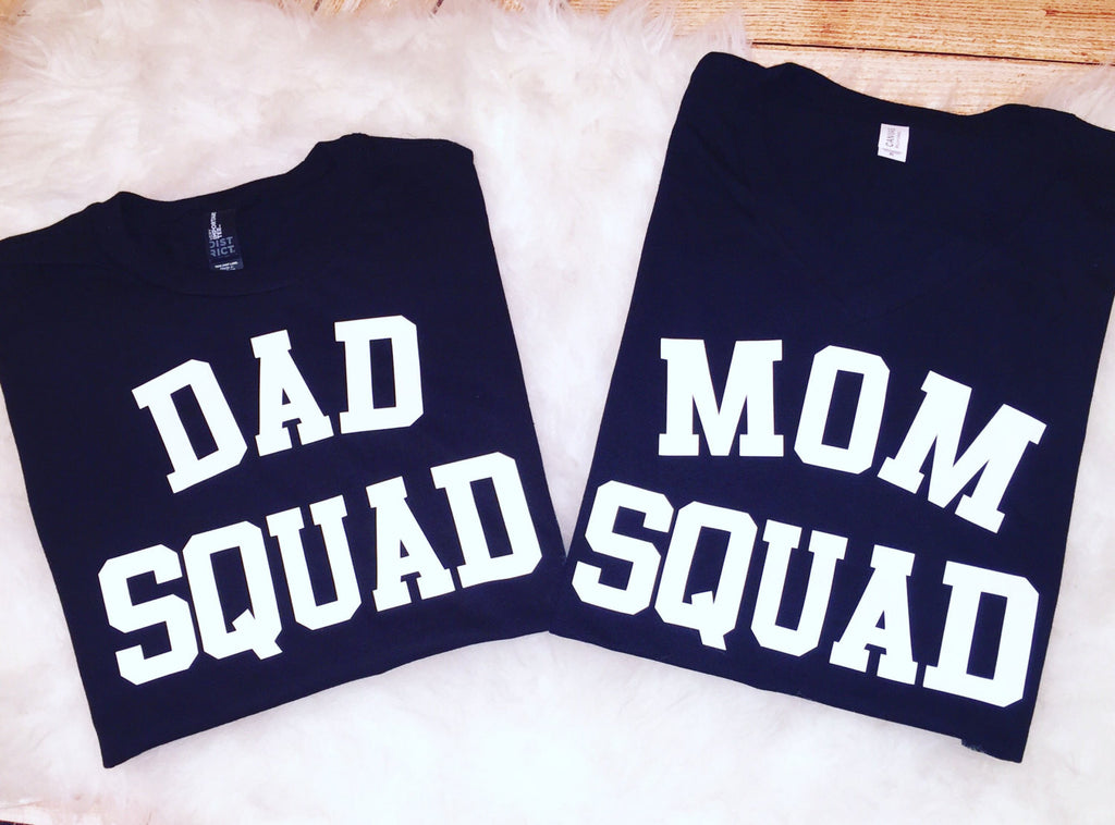 Mom Squad Dad Squad Bro Squad Sister Family Tees