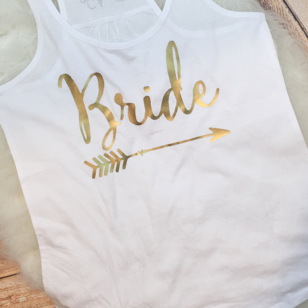 Bride Tribe Bachelorette Party Matching Tanks or Tees