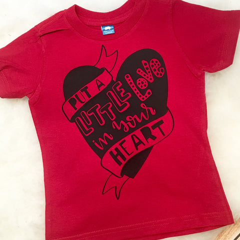 Put a Little Love in Your Heart Kids Tee