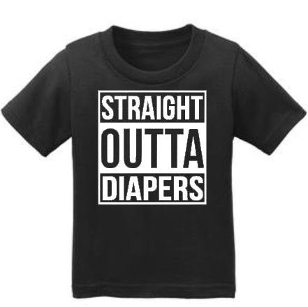 Straight Outta Diapers Potty Training Tee