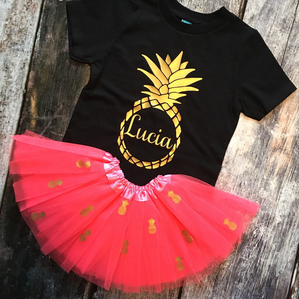 Pineapple Custom Birthday Outfit for Girls