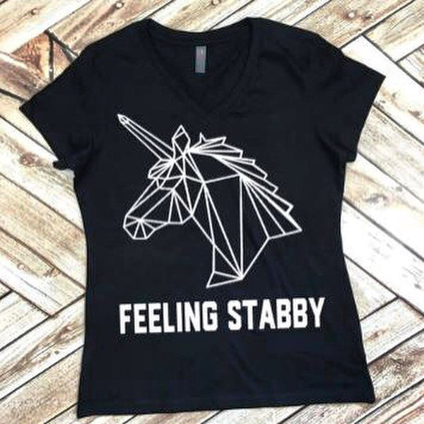 Feeling Stabby Geometric Unicorn Shirt
