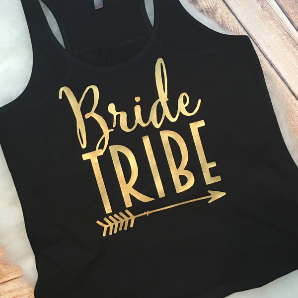 Bride Tribe Bachelorette Party Matching Tanks and Tees