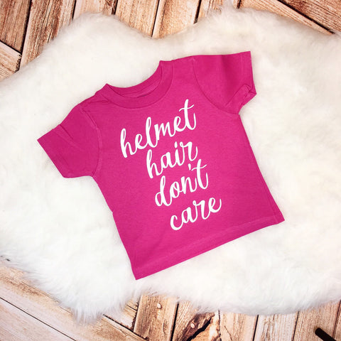 Helmet Hair Don't Care Plagiocephaly Infant Toddler Tee or Bodysuit