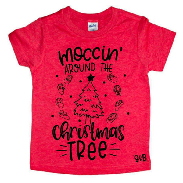 Moccin’ Around The Christmas Tree Kids Shirt