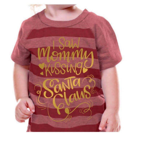Maroon Striped Kids Shirt