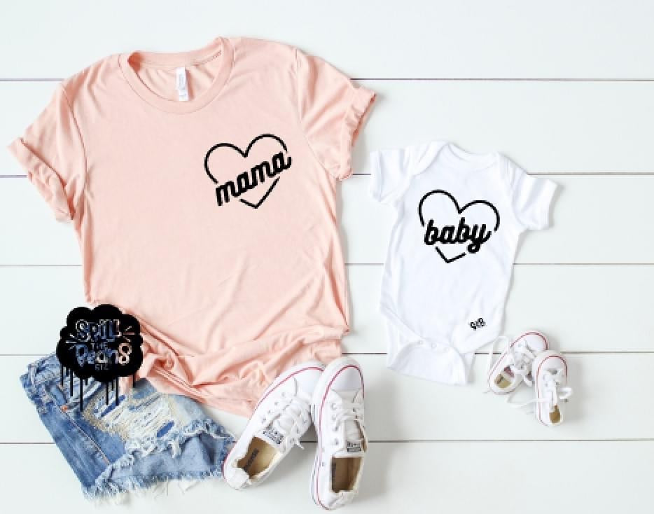 Mama & Baby heart — Mommy and Me Set