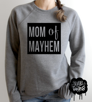 Mom of Mayhem crewneck pullover