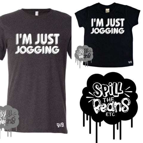 I’m just jogging (just words) Parent and kid Set