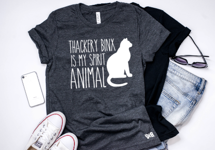 Thackery Binx is my Spirit Animal- Hocus Pocus inspired Adult Halloween Shirt