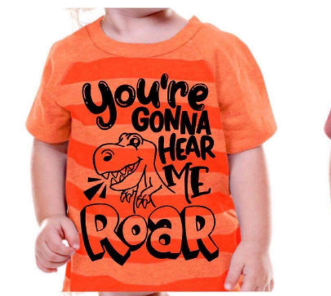 Orange Striped Kids Shirt