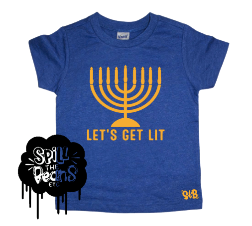 Let’s Get Lit Hanukkah Tee Shirt