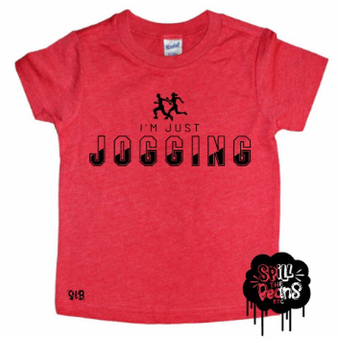 I'm Just Jogging Tee for Ahmaud Arbery (with runners) kids Shirt