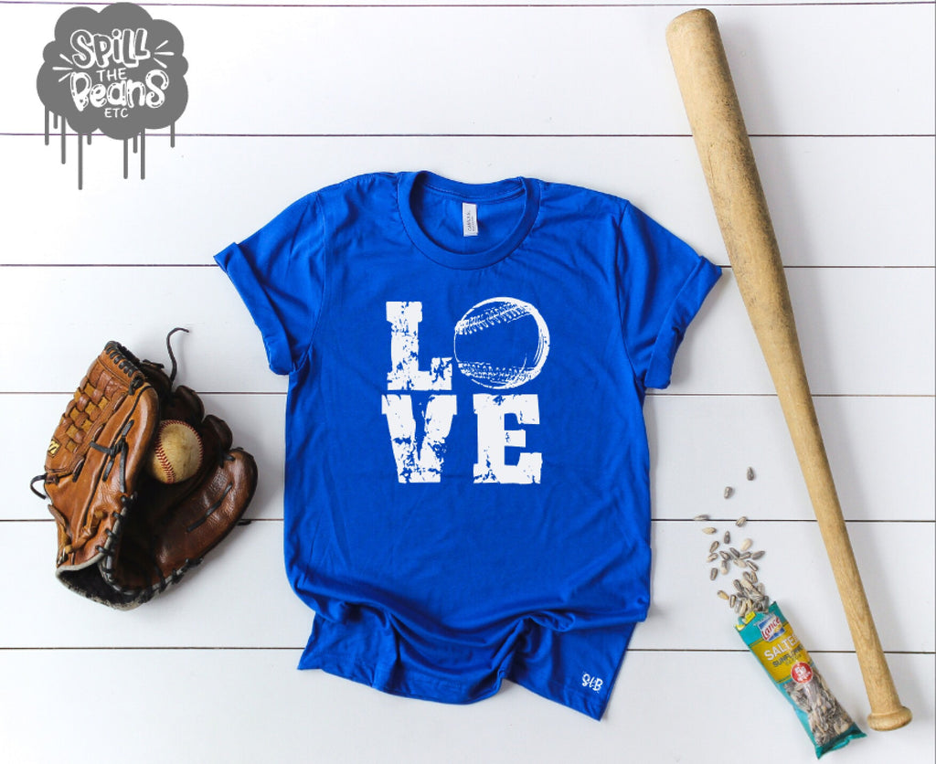 Love Baseball Adult Shirt