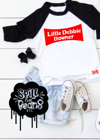 Little Debbie Downer Kids Raglan