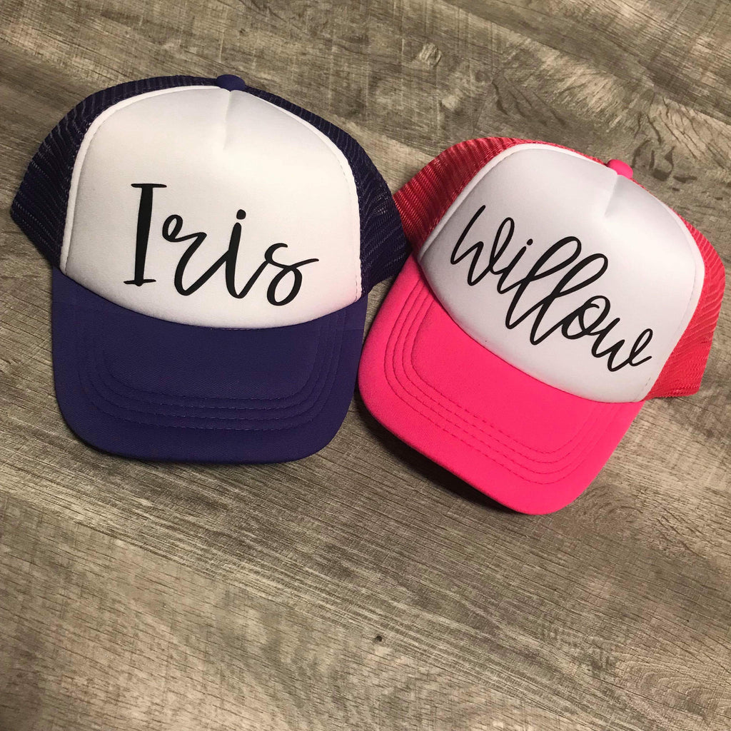 Custom Name Toddler SnapBack Trucker Hat - Main Image