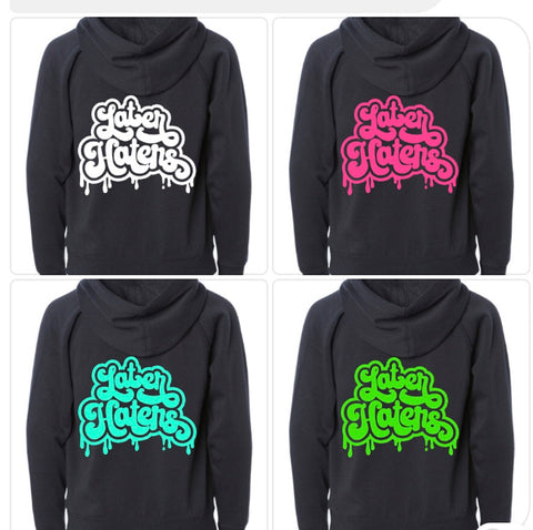 Later Haters Black Hoodie Sweatshirt