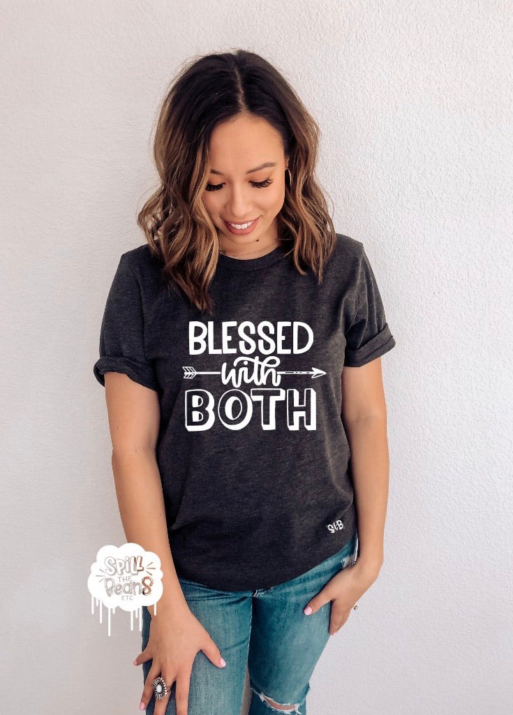Blessed With Both Mom Tee