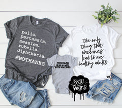 Matching Vaccine Shirts for Parents + Kid set of 3