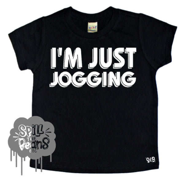 I'm Just Jogging Tee for Ahmaud Arbery (just words) kids Shirt